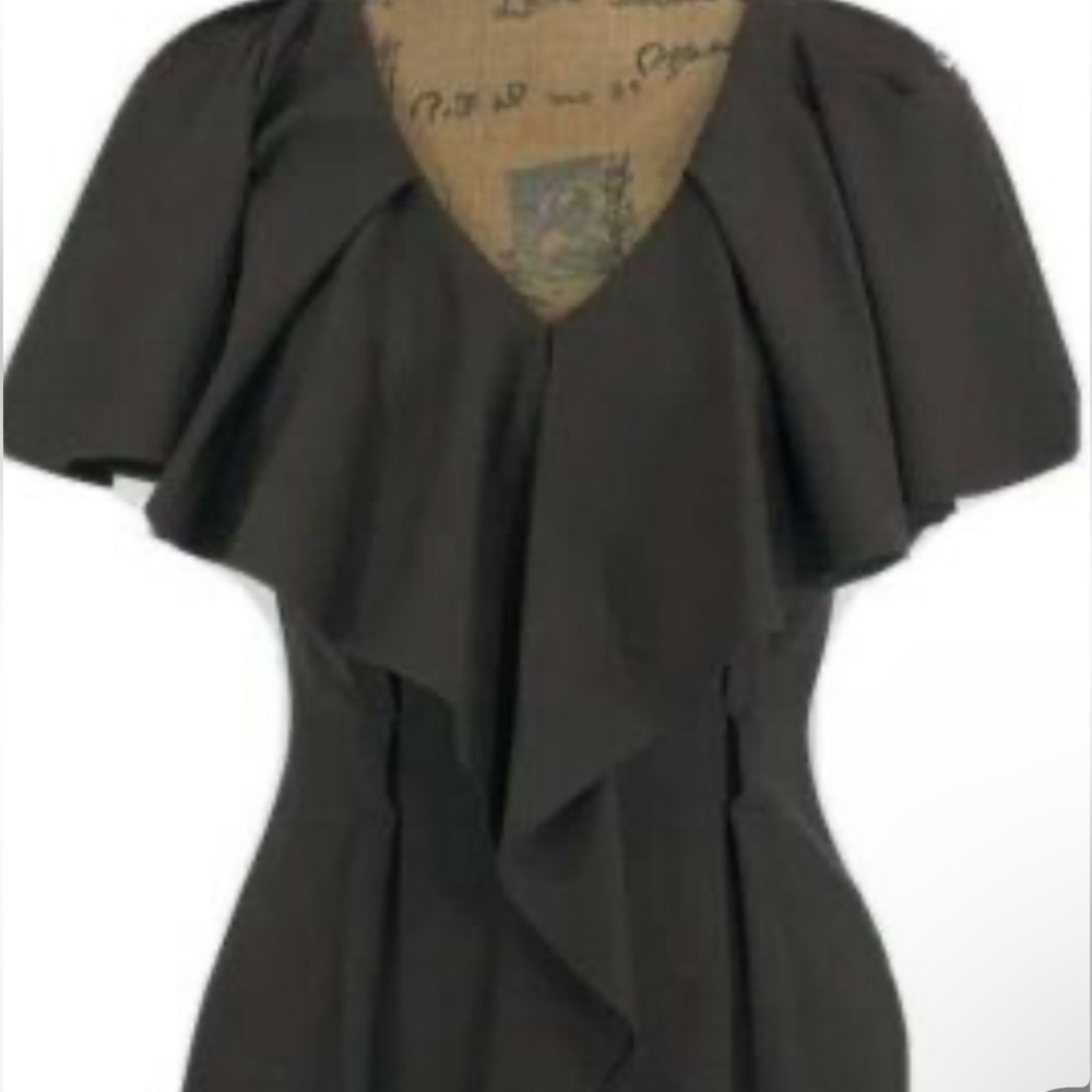 Black Halo Brown Belted Mini Dresss